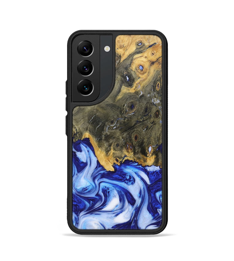 Galaxy S22 Wood+Resin Phone Case - Juanita (Blue, 685527)