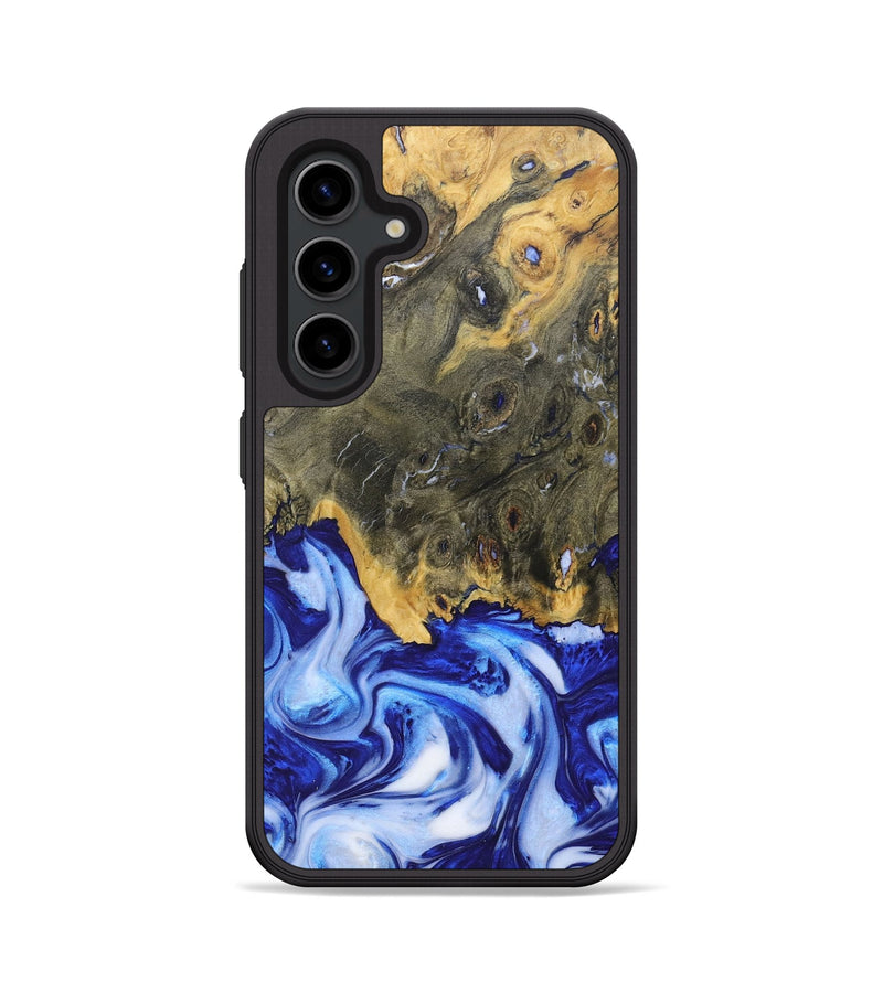 Galaxy S24 Wood+Resin Phone Case - Juanita (Blue, 685527)