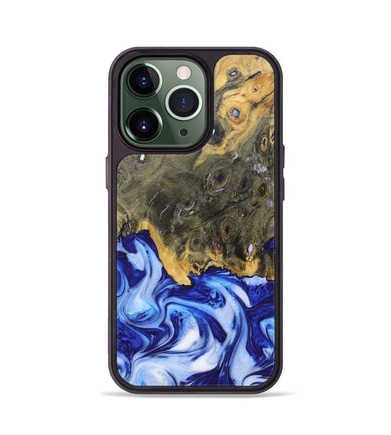 iPhone 13 Pro Wood+Resin Phone Case - Juanita (Blue, 685527)