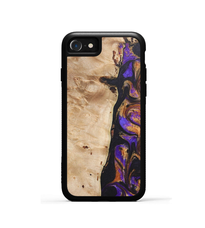 iPhone SE Wood+Resin Phone Case - Hector (Purple, 685788)