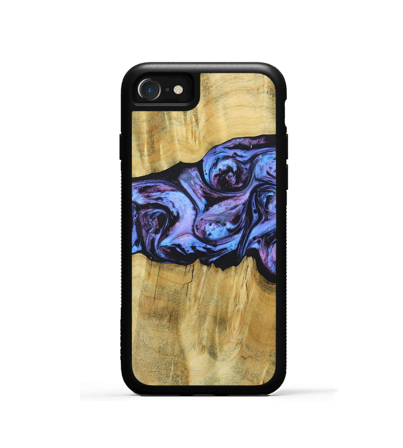 iPhone SE Wood+Resin Phone Case - Deandre (Purple, 685899)