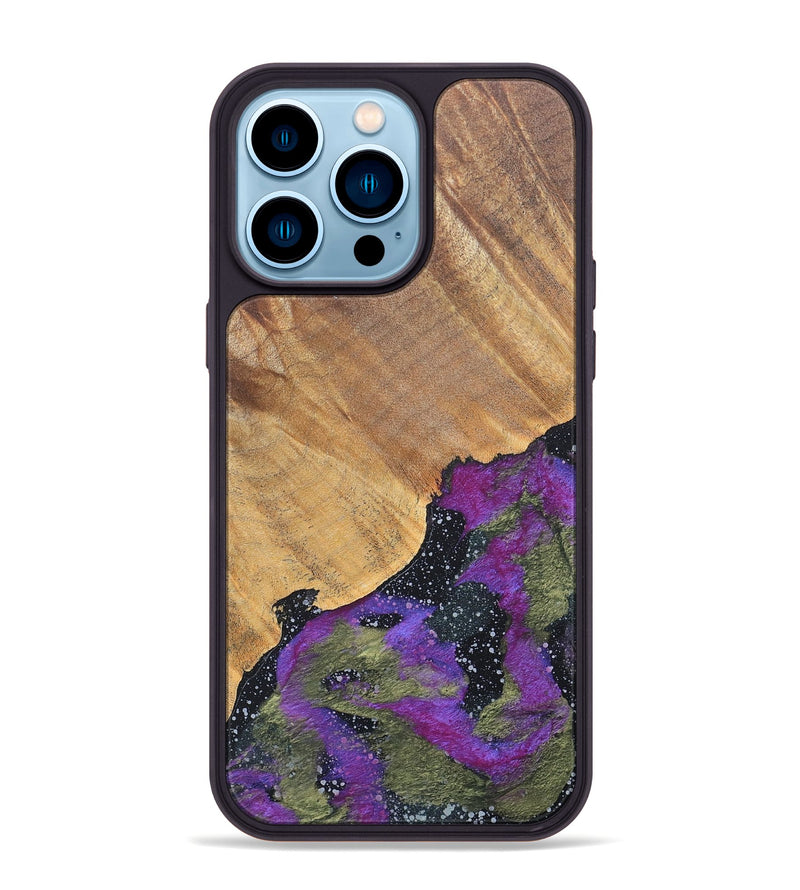 iPhone 14 Pro Max Wood+Resin Phone Case - Tammy (Cosmos, 686069)
