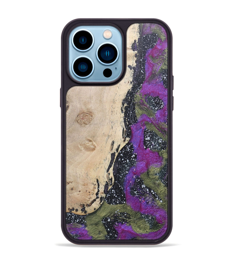 iPhone 14 Pro Max Wood+Resin Phone Case - Moises (Cosmos, 686071)