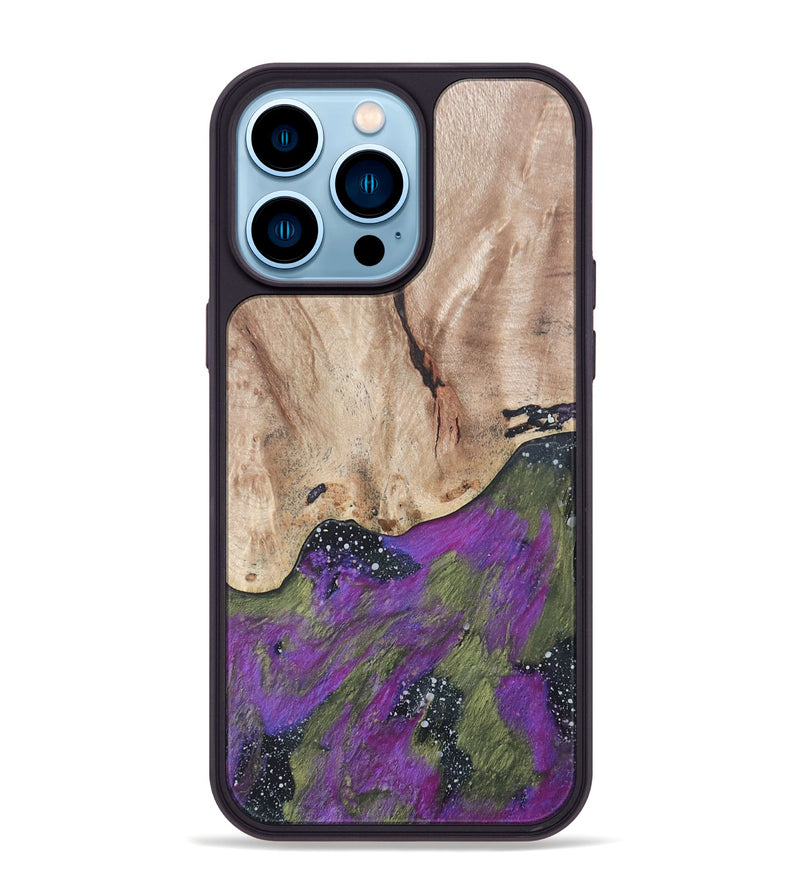 iPhone 14 Pro Max Wood+Resin Phone Case - Kendrick (Cosmos, 686073)