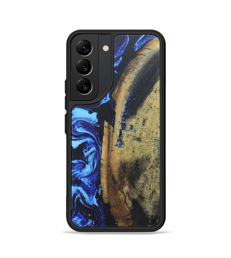 Galaxy S22 Wood+Resin Phone Case - Stephen (Blue, 686081)