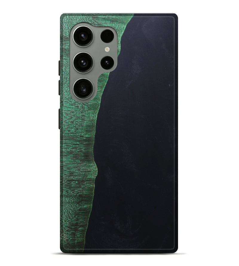 Galaxy S24 Ultra Wood+Resin Live Edge Phone Case - Carson (Pure Black, 686323)
