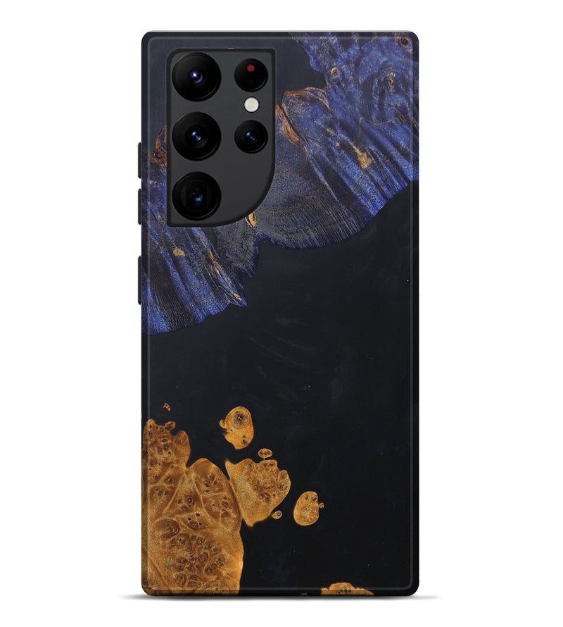 Galaxy S22 Ultra Wood+Resin Live Edge Phone Case - Gianna (Pure Black, 686330)