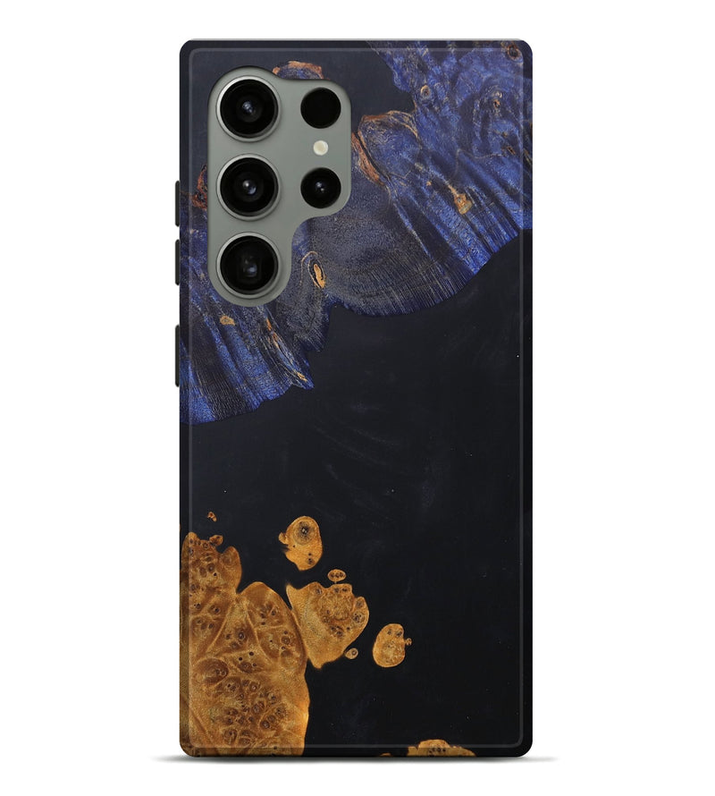Galaxy S24 Ultra Wood+Resin Live Edge Phone Case - Gianna (Pure Black, 686330)