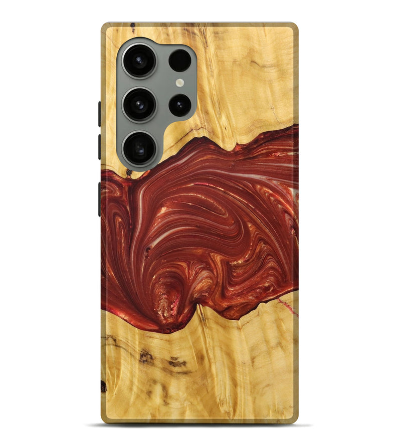 Galaxy S24 Ultra Wood+Resin Live Edge Phone Case - Xander (Red, 686335)