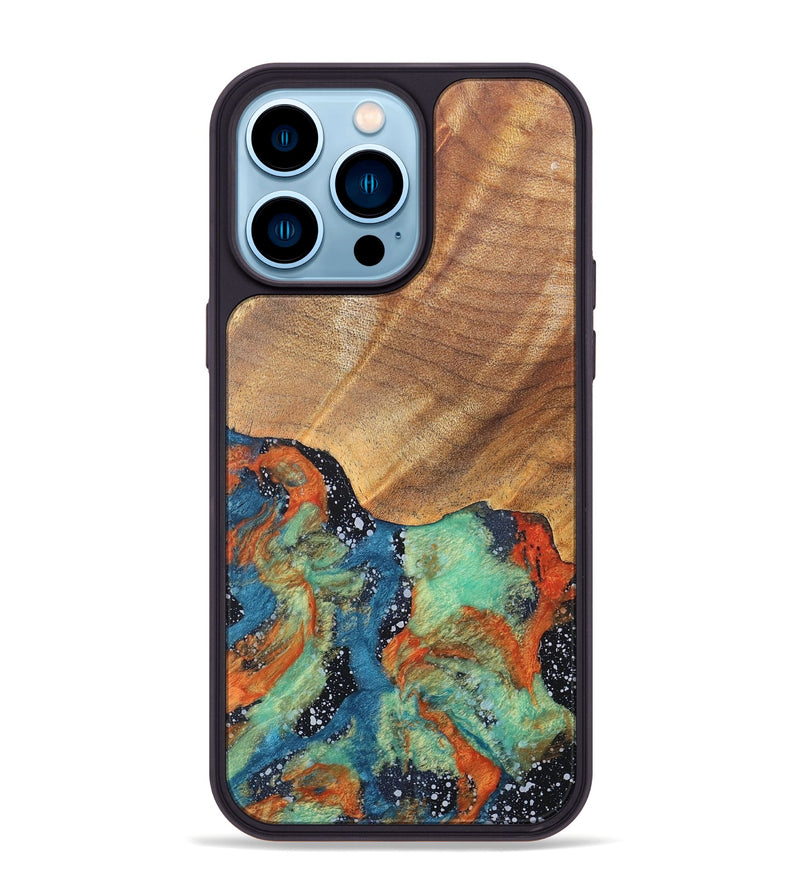 iPhone 14 Pro Max Wood+Resin Phone Case - Kamila (Cosmos, 686607)
