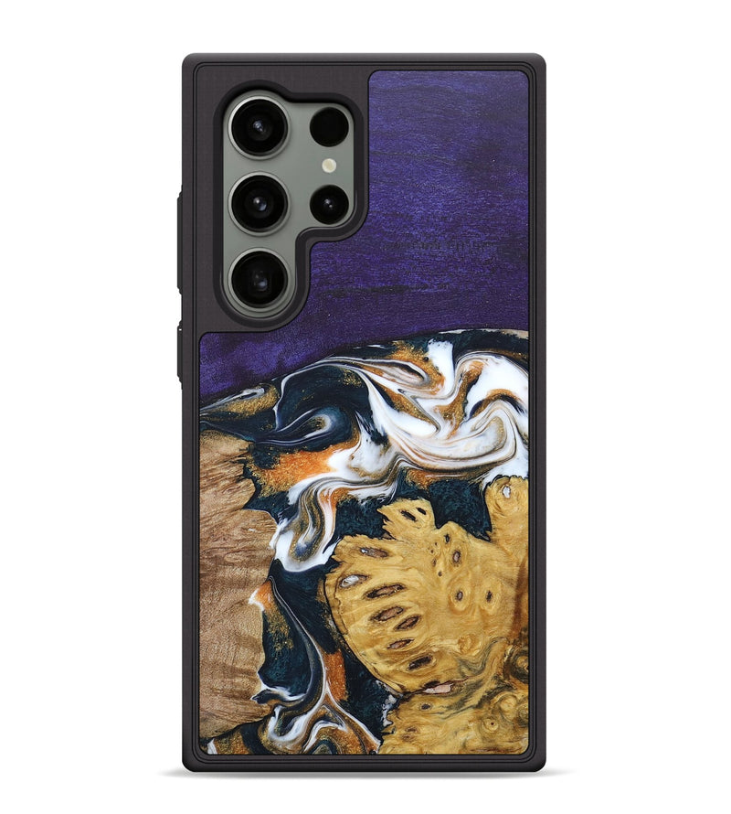 Galaxy S24 Ultra Wood+Resin Phone Case - Cora (Mosaic, 686888)