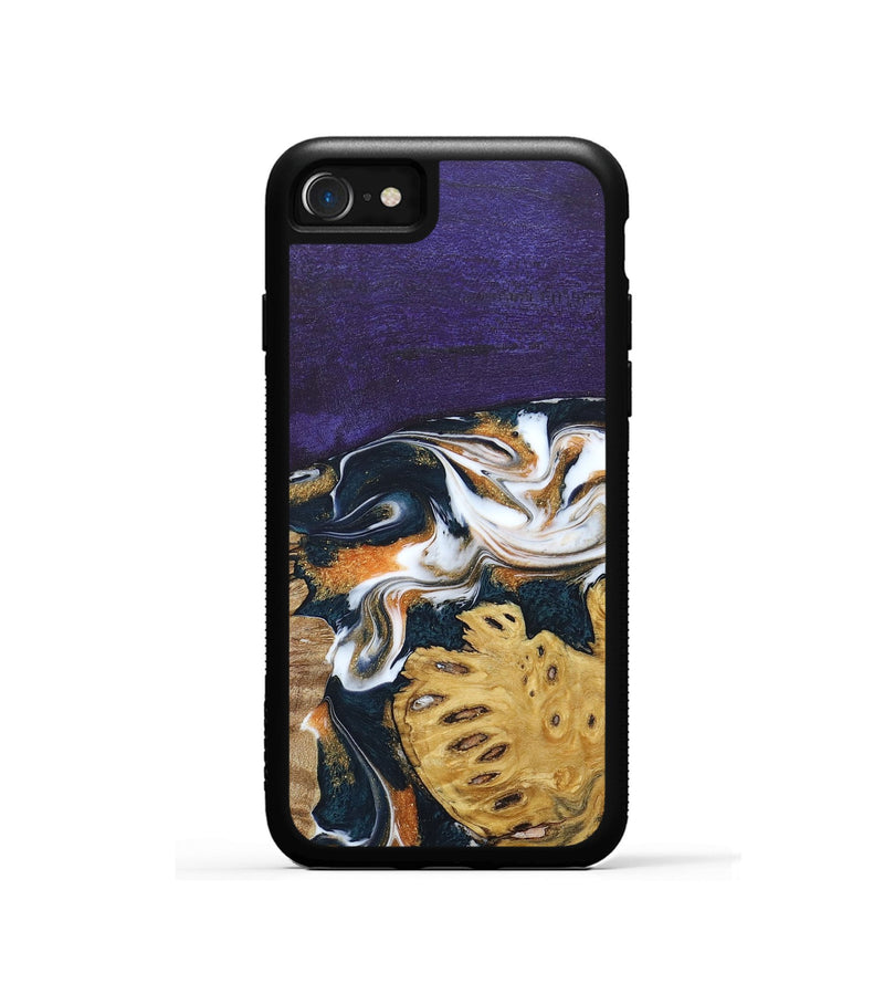 iPhone SE Wood+Resin Phone Case - Cora (Mosaic, 686888)