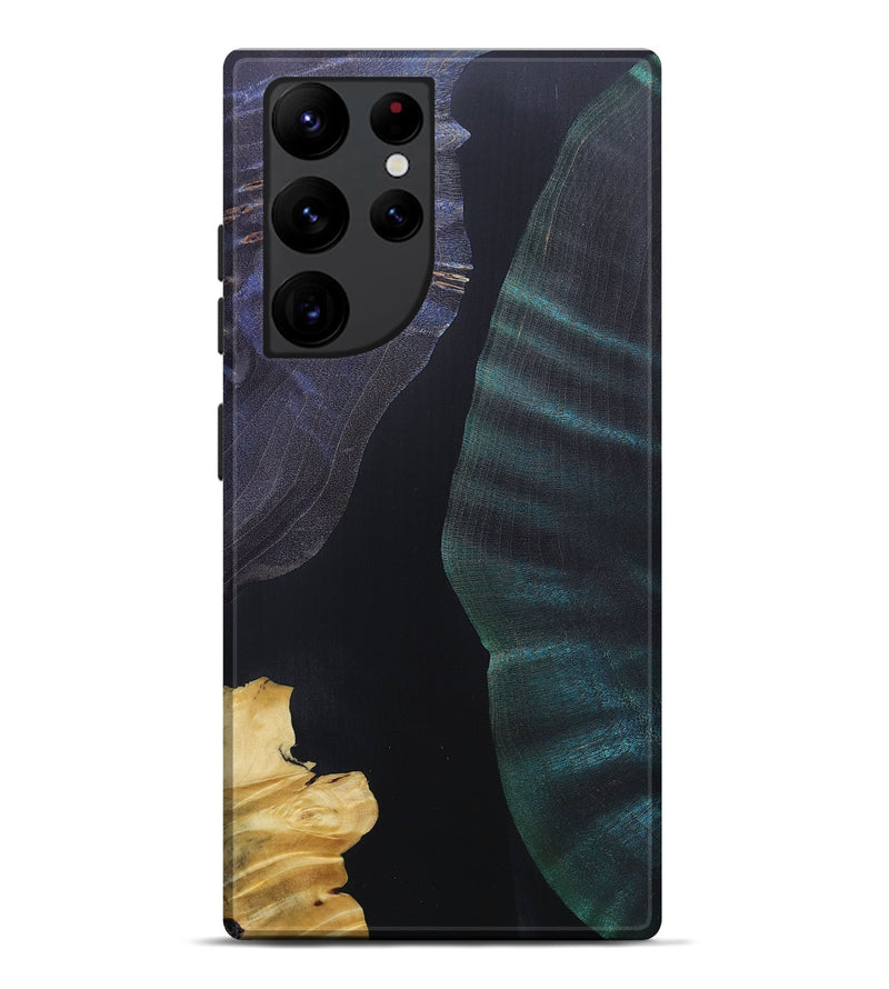 Galaxy S22 Ultra Wood+Resin Live Edge Phone Case - Daxton (Pure Black, 687036)