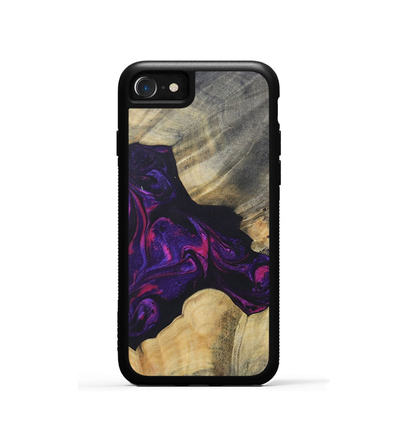 iPhone SE Wood+Resin Phone Case - Ariel (Purple, 687139)