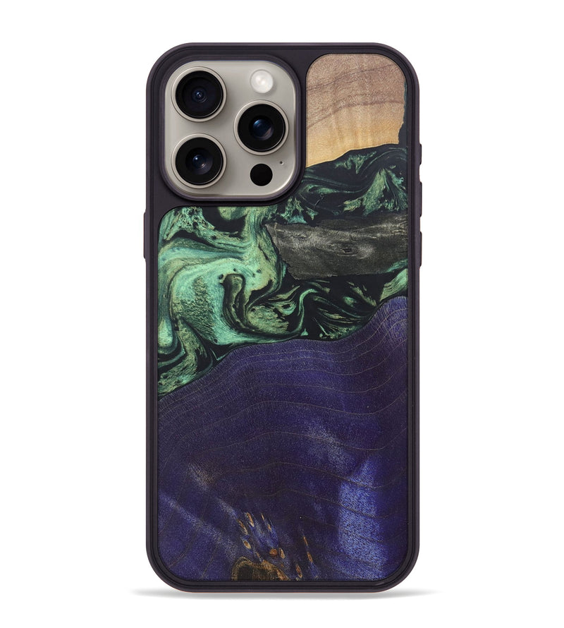 iPhone 15 Pro Max Wood+Resin Phone Case - Walker (Mosaic, 687177)