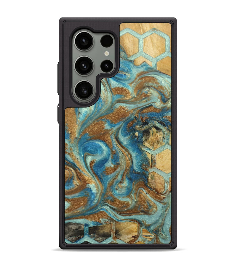 Galaxy S24 Ultra Wood+Resin Phone Case - Gina (Pattern, 688037)