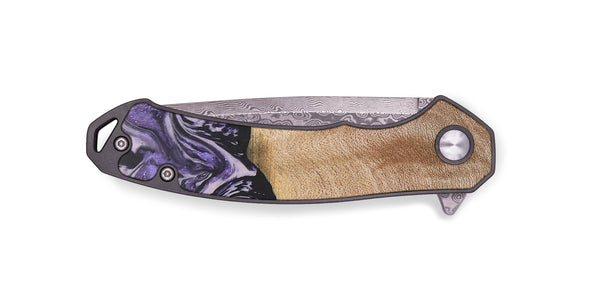 EDC Wood+Resin Pocket Knife - Caiden (Purple, 688141)