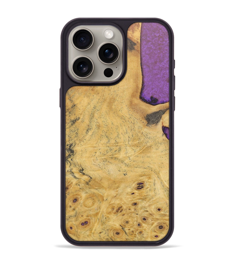 iPhone 15 Pro Max Wood+Resin Phone Case - Delores (Wood Burl, 688371)