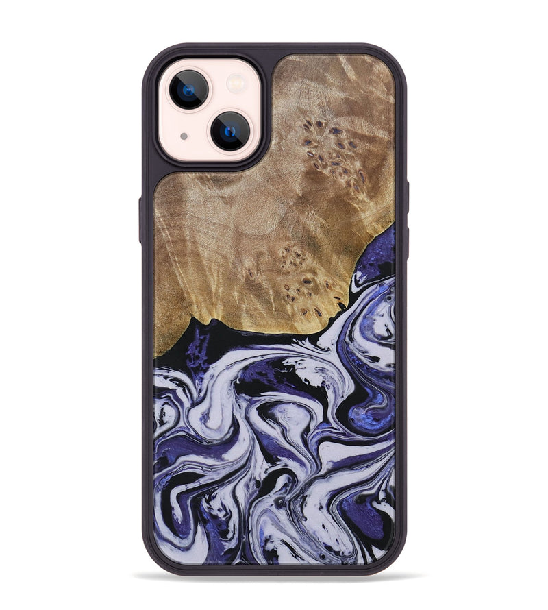 iPhone 14 Plus Wood+Resin Phone Case - Carlton (Purple, 688995)