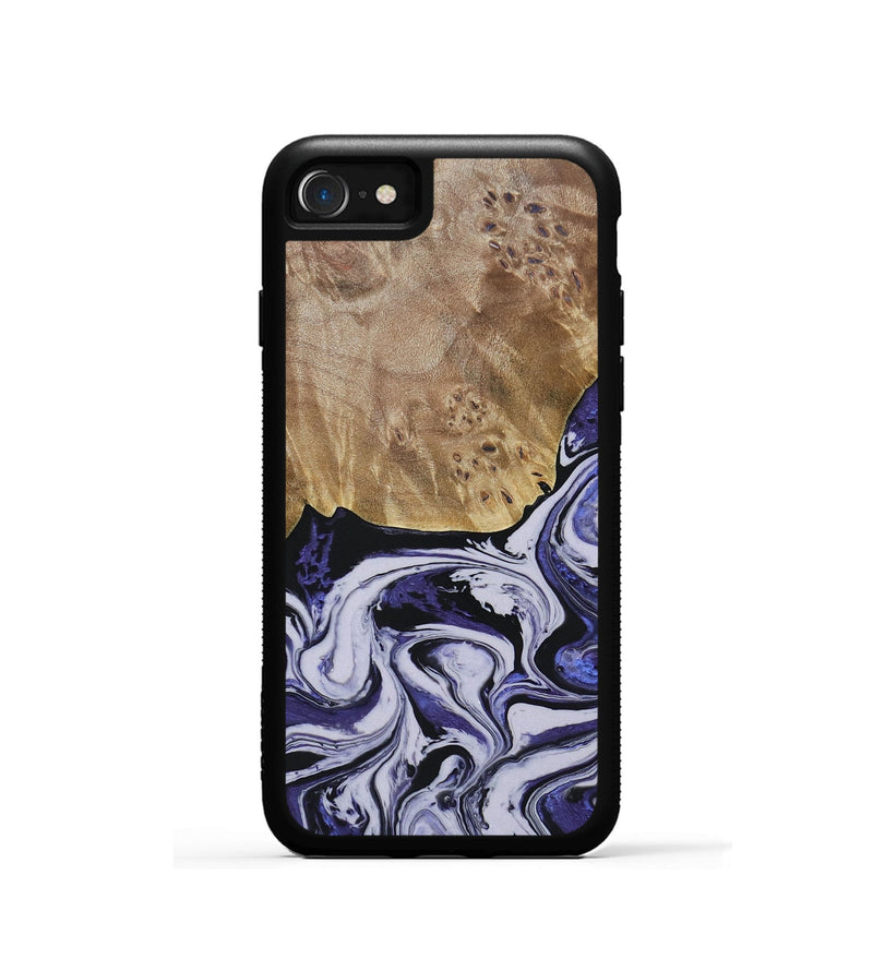 iPhone SE Wood+Resin Phone Case - Carlton (Purple, 688995)