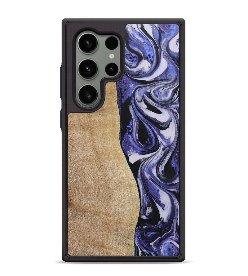 Galaxy S24 Ultra Wood+Resin Phone Case - Belinda (Purple, 688999)