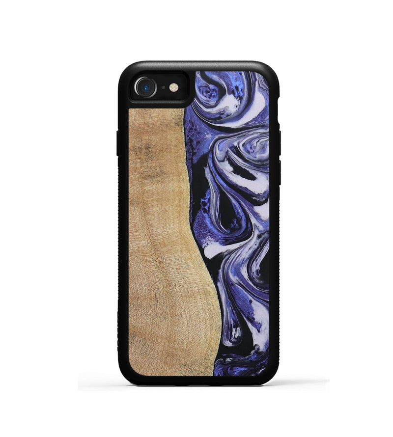 iPhone SE Wood+Resin Phone Case - Belinda (Purple, 688999)