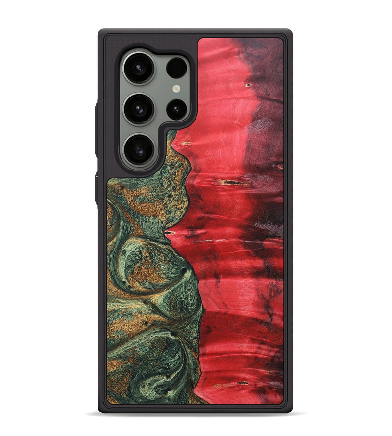 Galaxy S24 Ultra Wood+Resin Phone Case - Jarod (Green, 689266)