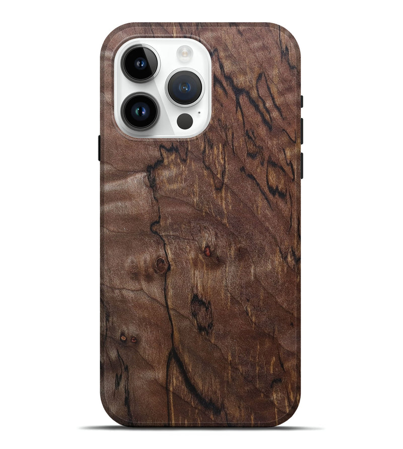 iPhone 15 Pro Max Wood+Resin Live Edge Phone Case - Jade (Wood Burl, 690319)