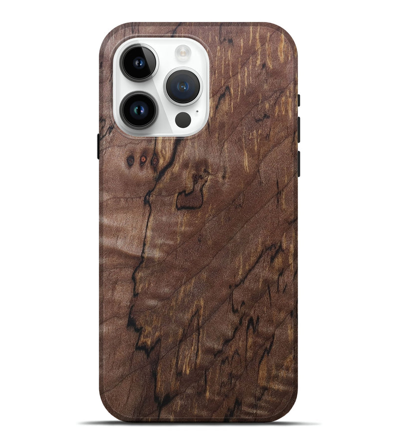 iPhone 15 Pro Max Wood+Resin Live Edge Phone Case - Gale (Wood Burl, 690322)