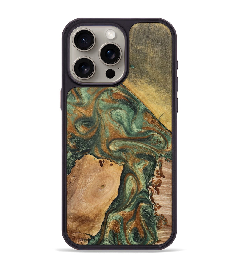 iPhone 15 Pro Max Wood+Resin Phone Case - Luella (Mosaic, 690638)