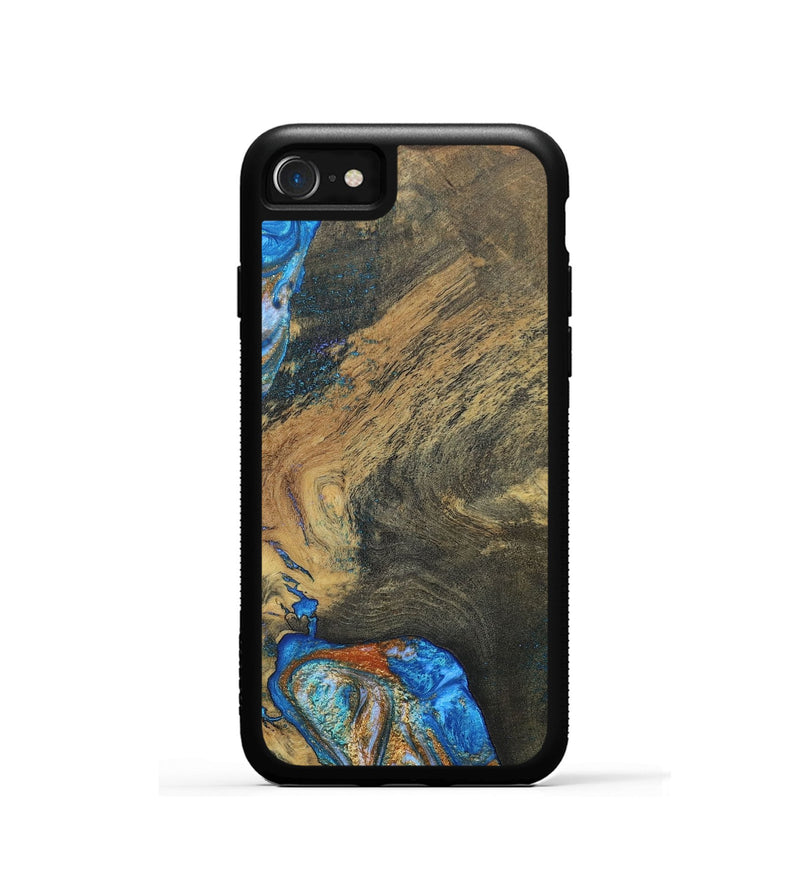 iPhone SE ResinArt Phone Case - Maeve (Teal & Gold, 691182)