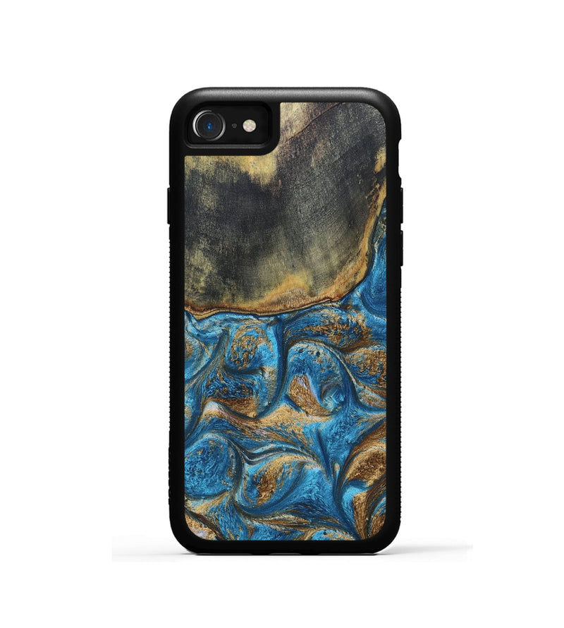 iPhone SE ResinArt Phone Case - Arnold (Teal & Gold, 691189)