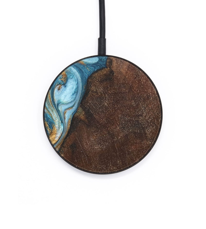 Circle ResinArt Wireless Charger - May (Teal & Gold, 691439)