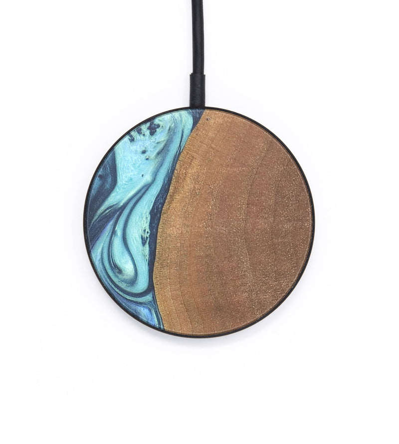 Circle Wood+Resin Wireless Charger - Lonnie (Blue, 691848)