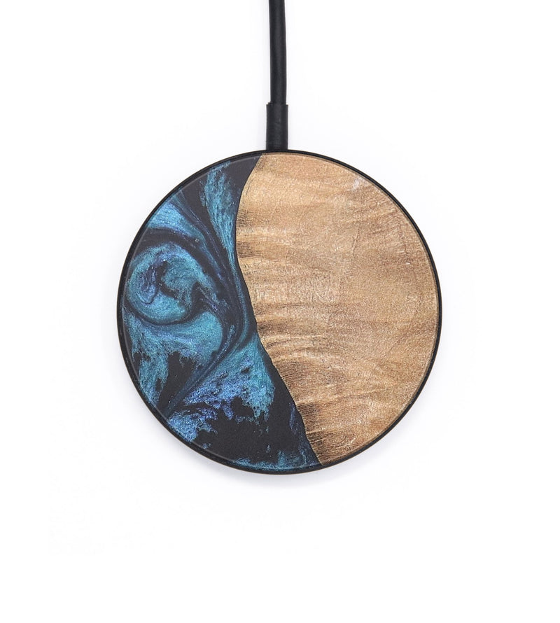Circle Wood+Resin Wireless Charger - Lainey (Blue, 691854)