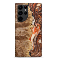 Galaxy S22 Ultra Wood+Resin Live Edge Phone Case - Hilary (Red, 691999)
