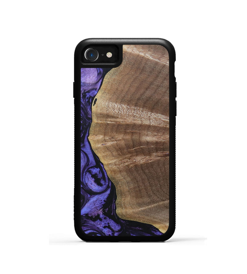 iPhone SE Wood+Resin Phone Case - Thomas (Purple, 692035)