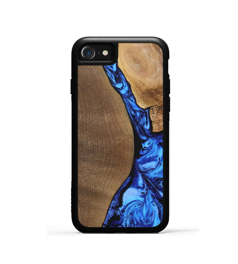iPhone SE Wood+Resin Phone Case - Kara (Blue, 692109)
