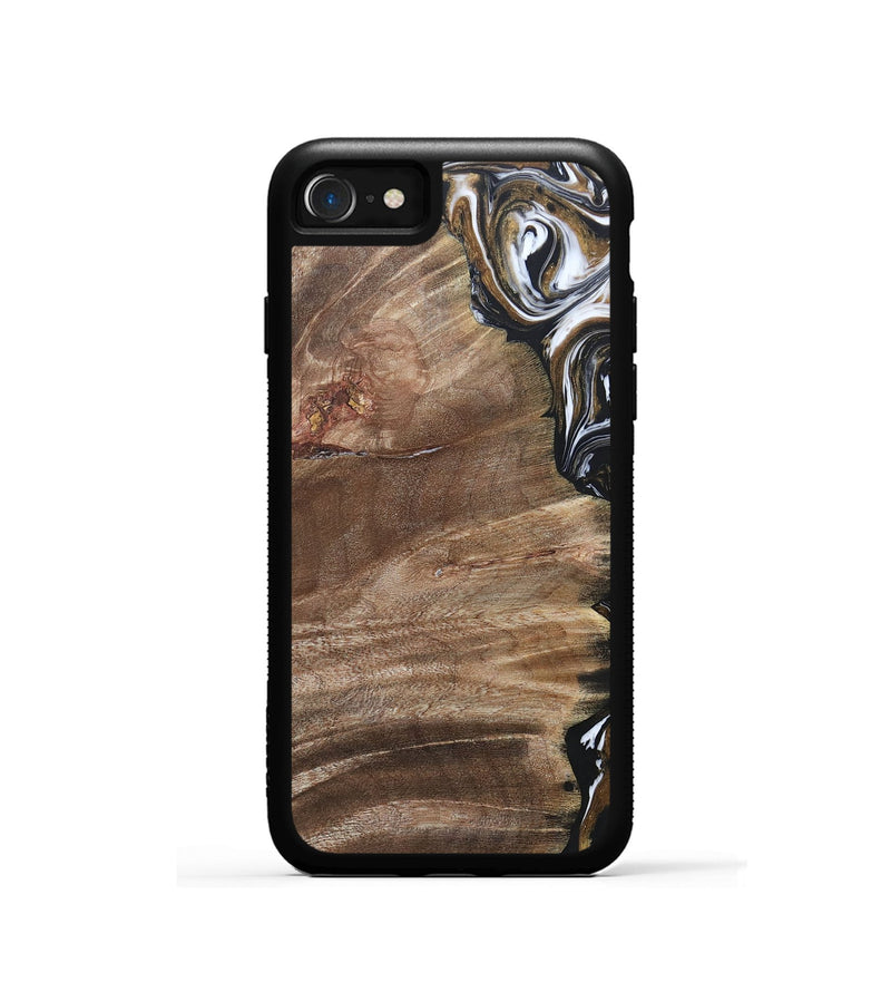 iPhone SE Wood+Resin Phone Case - Yahir (Black & White, 692373)