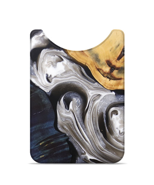 Live Edge Wood+Resin Wallet - Rachel (Black & White, 692517)