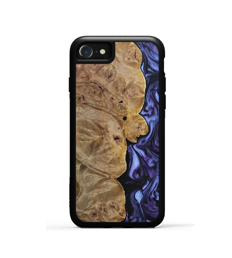 iPhone SE Wood+Resin Phone Case - Lou (Purple, 692625)