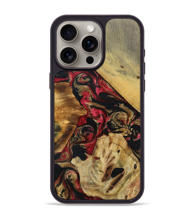 iPhone 15 Pro Max Wood+Resin Phone Case - Jackie (Mosaic, 692891)