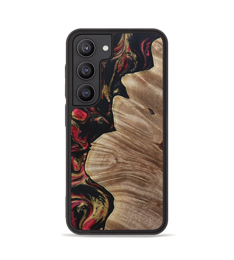 Galaxy S23 Wood+Resin Phone Case - Audrina (Red, 692944)