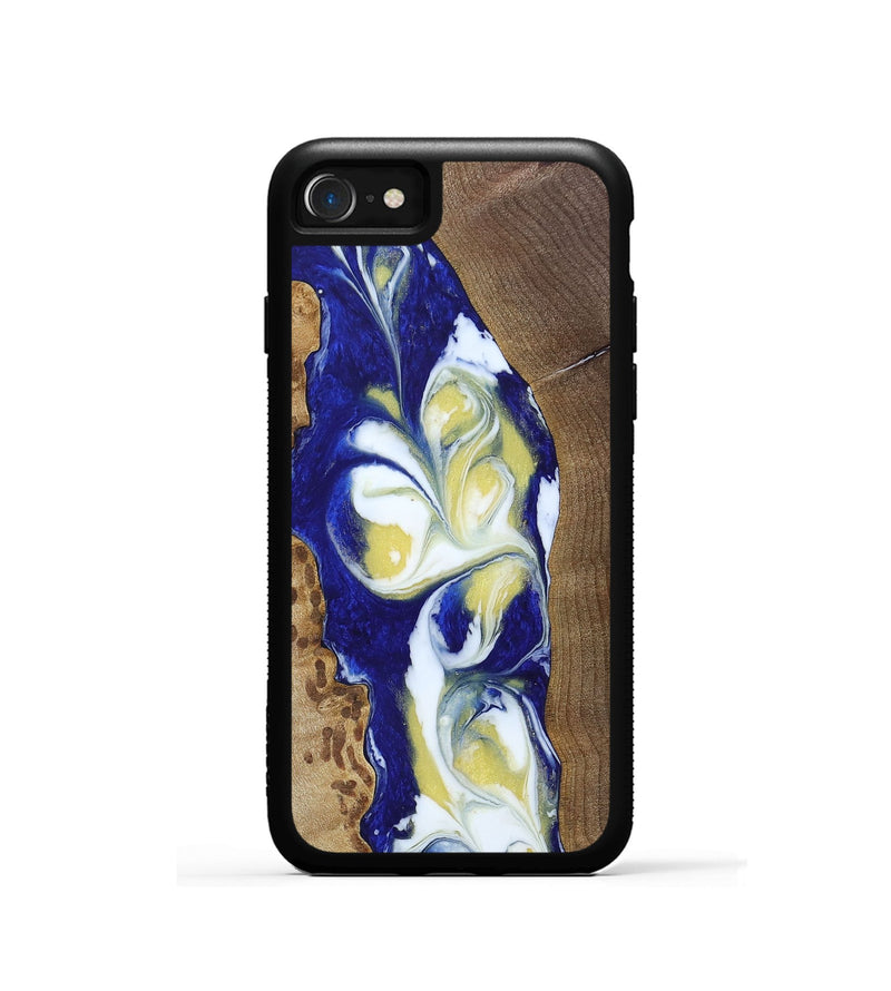 iPhone SE Wood+Resin Phone Case - Antonio (Blue, 692960)
