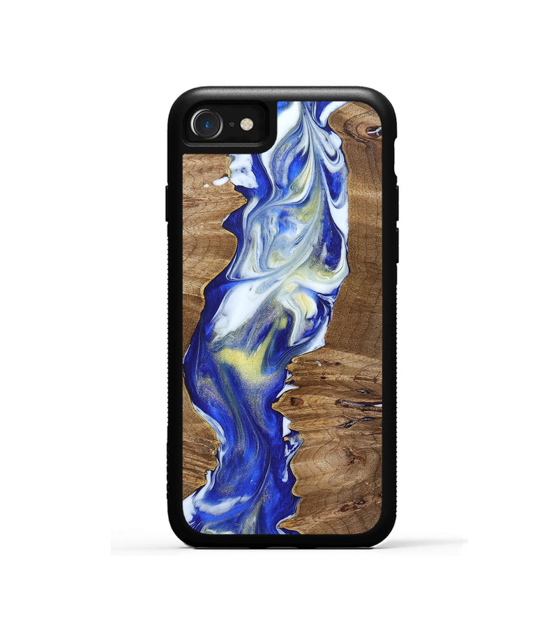 iPhone SE Wood+Resin Phone Case - Matias (Blue, 692961)