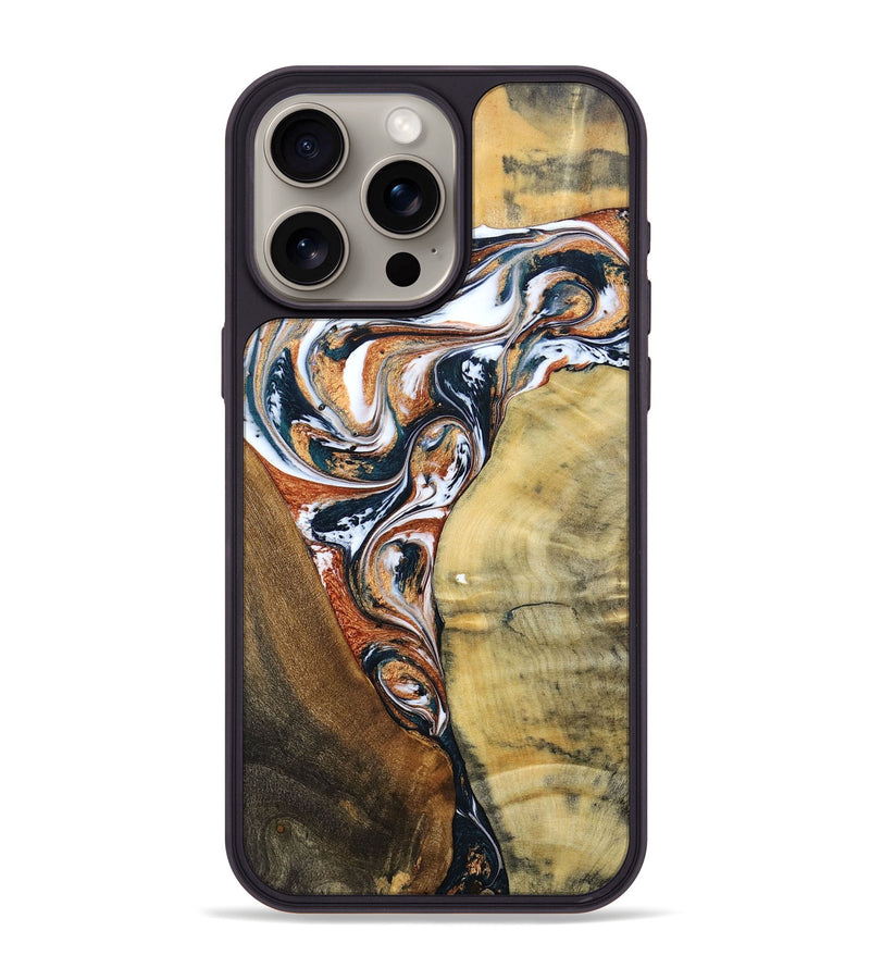 iPhone 15 Pro Max Wood+Resin Phone Case - Fabian (Mosaic, 693455)