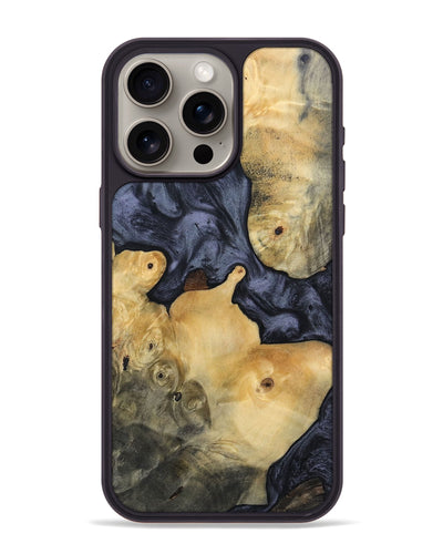 iPhone 15 Pro Max Wood+Resin Phone Case - Alayna (Pure Black, 693490)