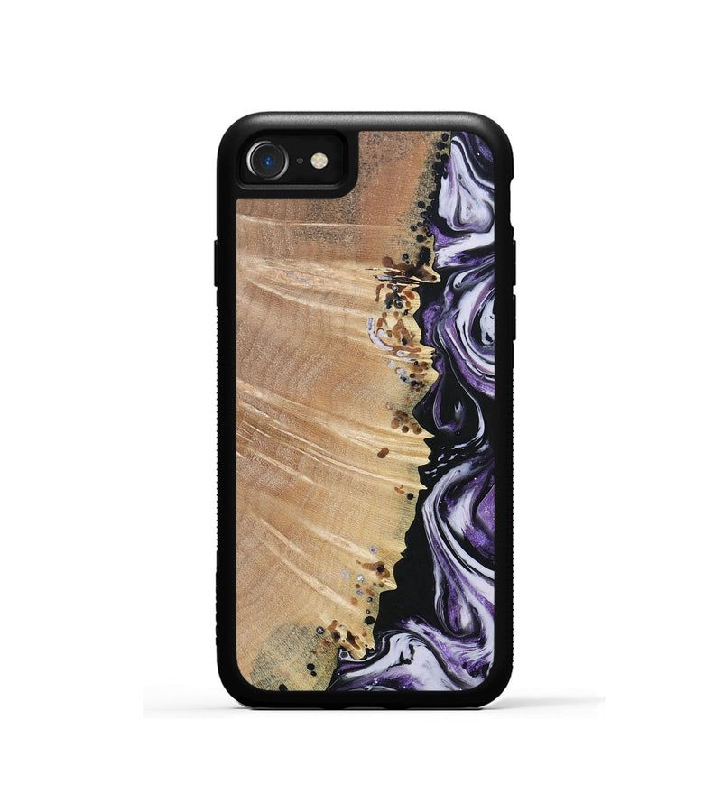 iPhone SE Wood+Resin Phone Case - Raquel (Purple, 693532)