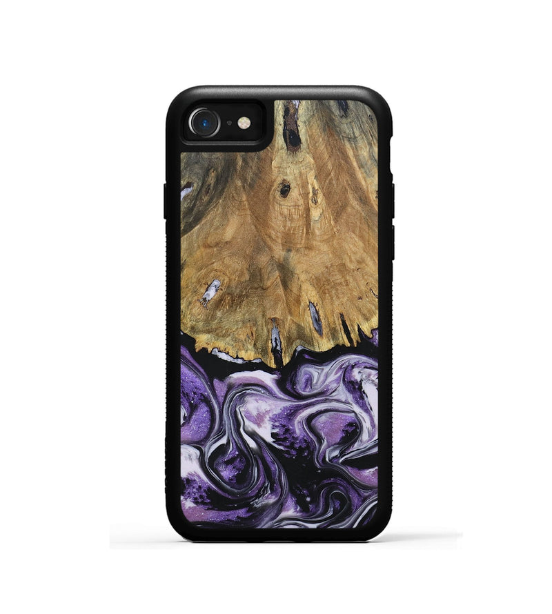 iPhone SE Wood+Resin Phone Case - Marlee (Purple, 693544)
