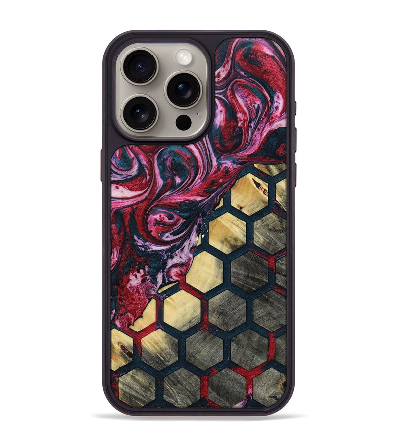 iPhone 15 Pro Max Wood+Resin Phone Case - Laurie (Pattern, 693681)
